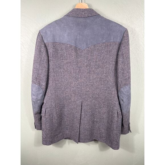 Pendleton Blazer Men's Size 42 Virgin Wool Elbow Patch Winglet Coat Suit Jacket - Picture 2 of 11